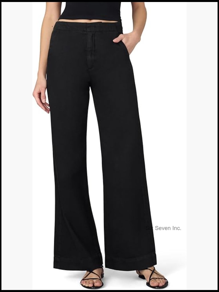 The Clean Denim High Rise Wide Leg Trouser - Fitted Waist & Hip, Soft Drapey